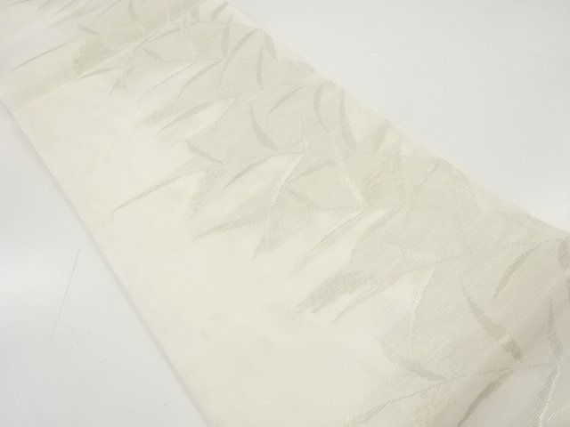 JAPANESE KIMONO / ANTIQUE SUMMER FUKURO OBI / WOVEN PLANTS